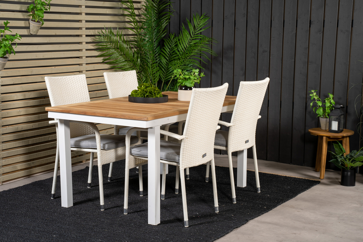 Venture Home Anna Matstolar 2-Pack Vit Utomhus