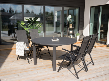 Venture Home Marbella Runt Matbord Utomhus Svart