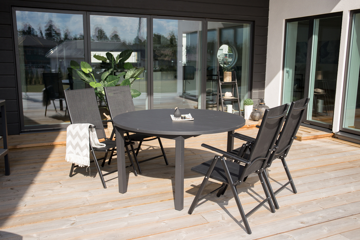 Venture Home Marbella Runt Matbord Utomhus Svart