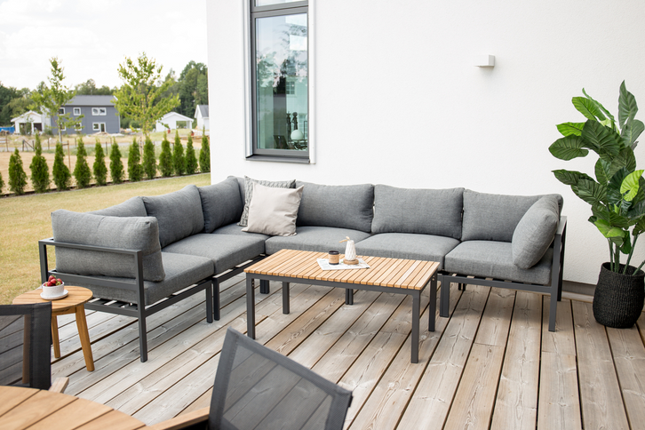 Venture Home Brasilia Soffbord 75 x 110 x 60 Svarta Ben Utomhus