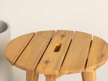 Venture Home Chania Sidobord Ø40 Natur Utomhus