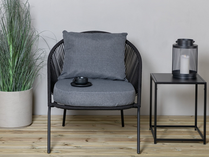 Venture Home Lindos Loungefåtöljer Svart 2-Pack