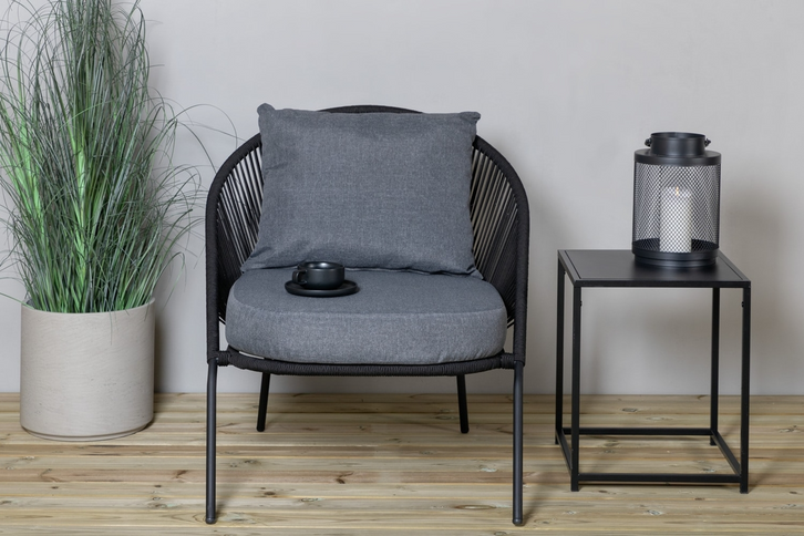 Venture Home Lindos Loungefåtöljer Svart 2-Pack