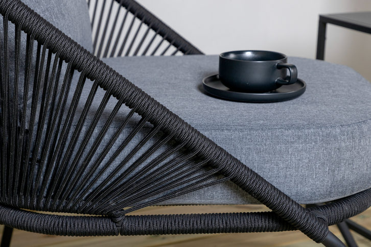Venture Home Lindos Loungefåtöljer Svart 2-Pack