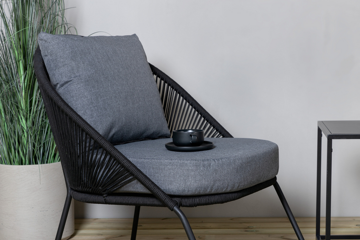 Venture Home Lindos Loungefåtöljer Svart 2-Pack