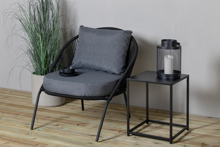 Venture Home Lindos Loungefåtöljer Svart 2-Pack