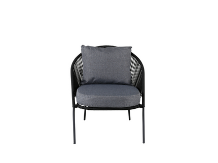 Venture Home Lindos Loungefåtöljer Svart 2-Pack