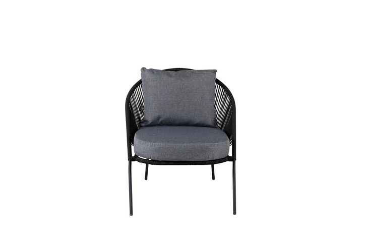Venture Home Lindos Loungefåtöljer Svart 2-Pack