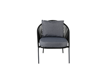 Venture Home Lindos Loungefåtöljer Svart 2-Pack