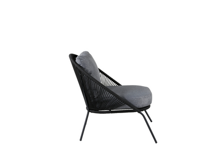 Venture Home Lindos Loungefåtöljer Svart 2-Pack