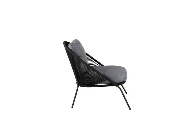 Venture Home Lindos Loungefåtöljer Svart 2-Pack