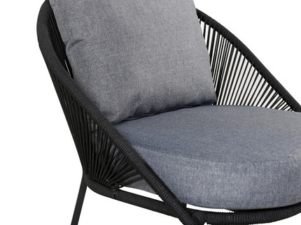 Venture Home Lindos Loungefåtöljer Svart 2-Pack