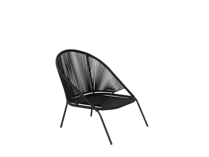 Venture Home Lindos Loungefåtöljer Svart 2-Pack
