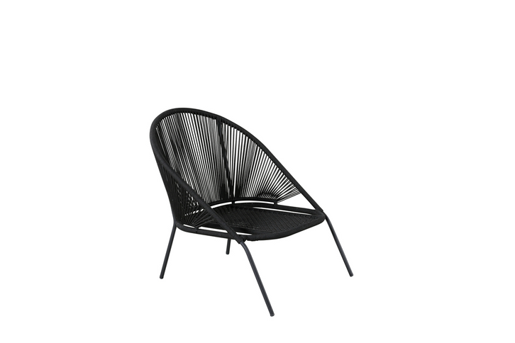 Venture Home Lindos Loungefåtöljer Svart 2-Pack