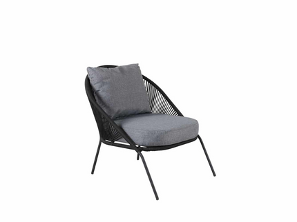 Venture Home Lindos Loungefåtöljer Svart 2-Pack