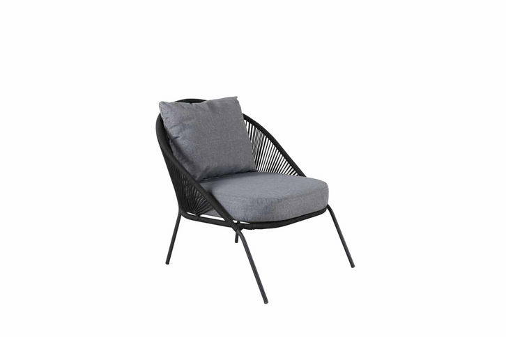 Venture Home Lindos Loungefåtöljer Svart 2-Pack