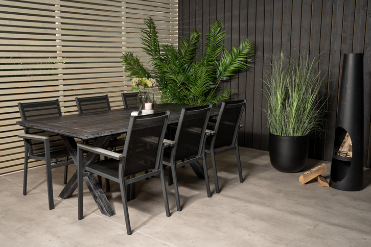 Venture Home Parma Matstolar 2-pack Svart Utomhus