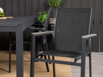 Venture Home Parma Matstolar 2-pack Svart Utomhus