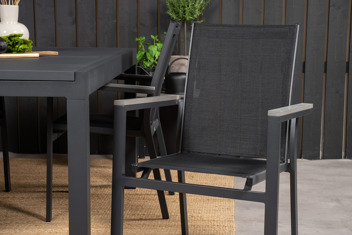 Venture Home Parma Matstolar 2-pack Svart Utomhus