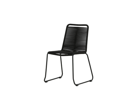 Venture Home Lindos Matstolar 2-Pack Svart Utomhus