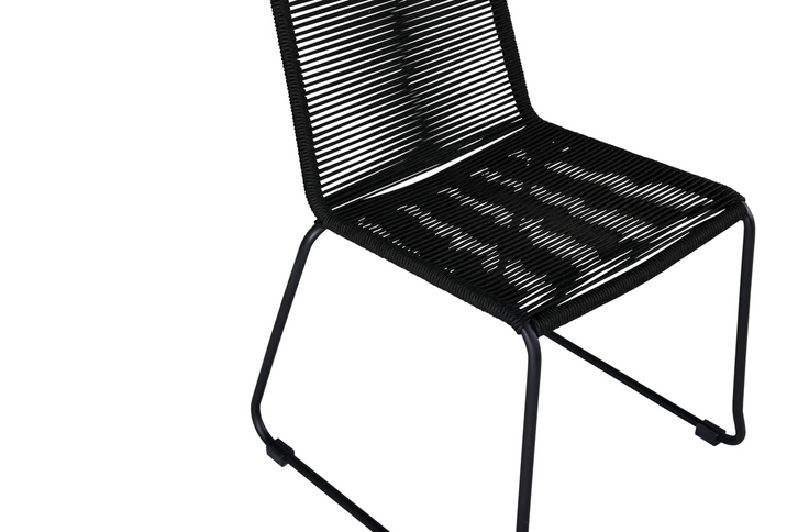 Venture Home Lindos Matstolar 2-Pack Svart Utomhus