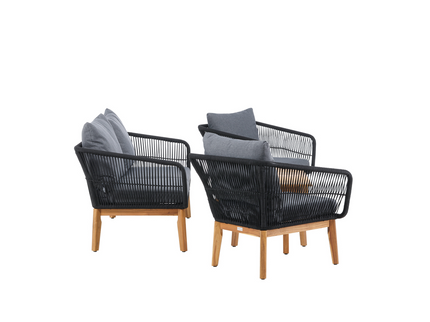Venture Home Chania Soffgrupper Natur/Svart Utomhus