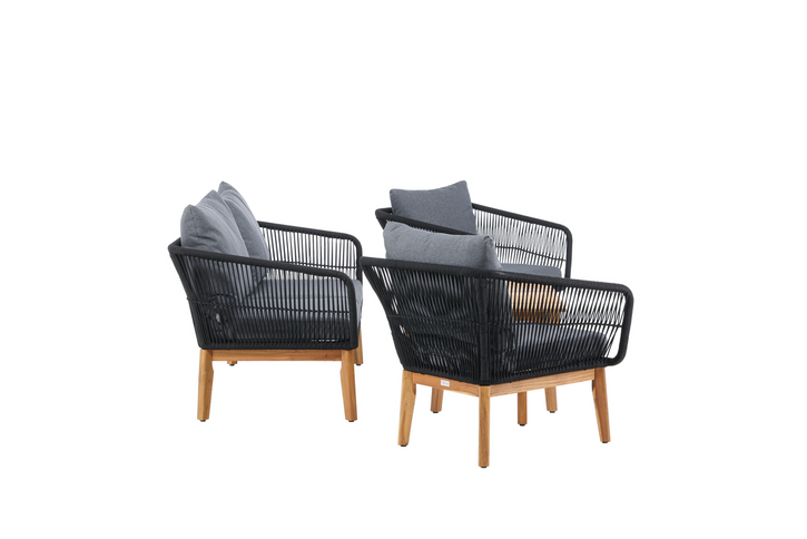 Venture Home Chania Soffgrupper Natur/Svart Utomhus