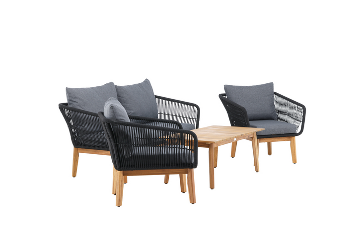 Venture Home Chania Soffgrupper Natur/Svart Utomhus