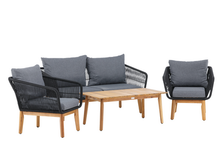 Venture Home Chania Soffgrupper Natur/Svart Utomhus