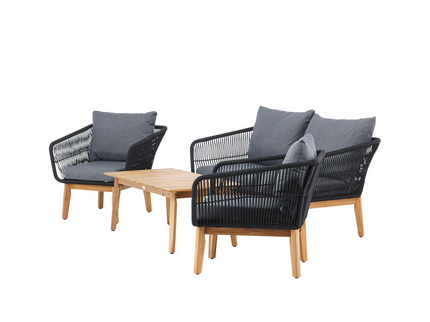 Venture Home Chania Soffgrupper Natur/Svart Utomhus