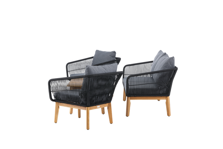 Venture Home Chania Soffgrupper Natur/Svart Utomhus