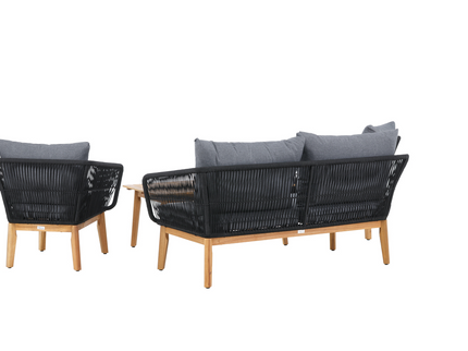 Venture Home Chania Soffgrupper Natur/Svart Utomhus