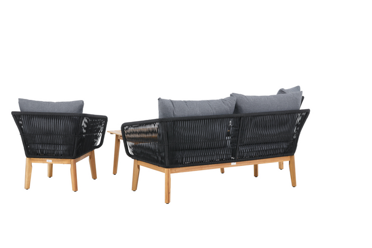 Venture Home Chania Soffgrupper Natur/Svart Utomhus
