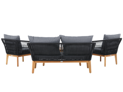 Venture Home Chania Soffgrupper Natur/Svart Utomhus