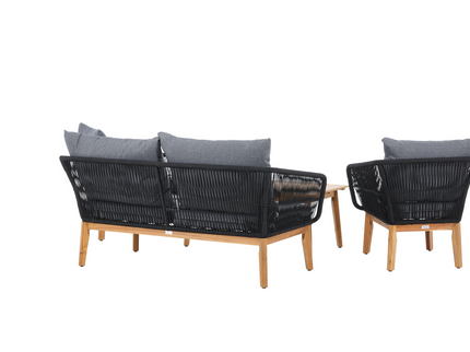 Venture Home Chania Soffgrupper Natur/Svart Utomhus