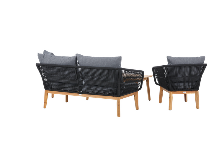 Venture Home Chania Soffgrupper Natur/Svart Utomhus