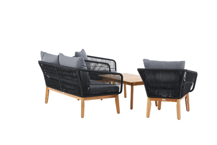 Venture Home Chania Soffgrupper Natur/Svart Utomhus