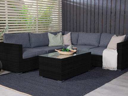Venture Home Amazon Hörnsoffgrupp Svart Utomhus