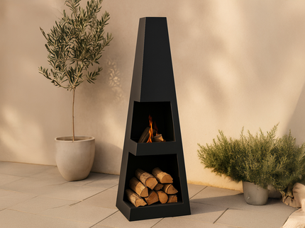 Venture Home Bastian Eldstad 40 x 40 x 120 Svart