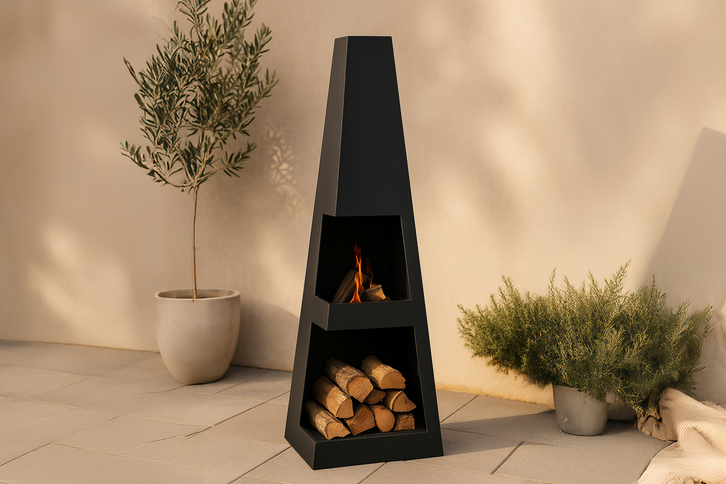 Venture Home Bastian Eldstad 40 x 40 x 120 Svart
