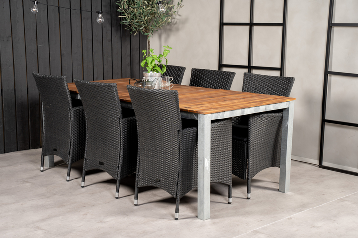Venture Home Knick Matstolar 2-Pack Svart Utomhus