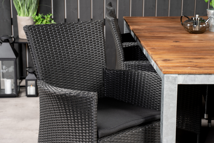 Venture Home Knick Matstolar 2-Pack Svart Utomhus