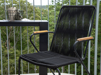 Venture Home Bois Matstolar 2-Pack Svart Utomhus