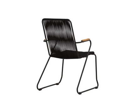 Venture Home Bois Matstolar 2-Pack Svart Utomhus