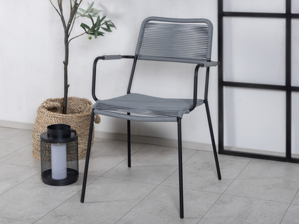 Venture Home Lindos Matstolar 2-Pack Grå Utomhus