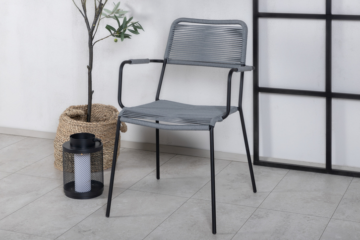 Venture Home Lindos Matstolar 2-Pack Grå Utomhus
