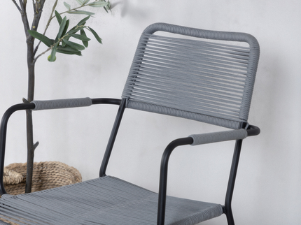 Venture Home Lindos Matstolar 2-Pack Grå Utomhus