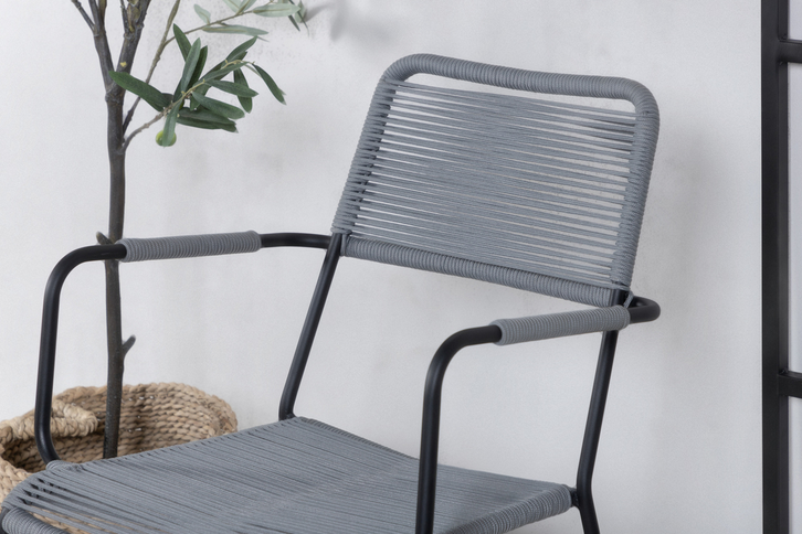 Venture Home Lindos Matstolar 2-Pack Grå Utomhus