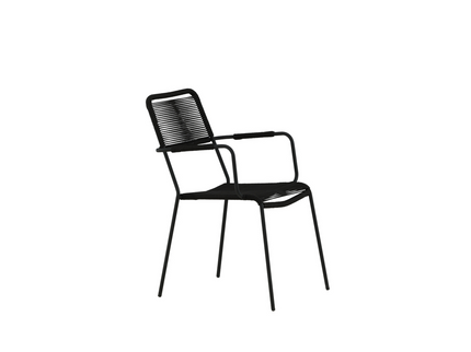 Venture Home Lindos Matstolar 2-Pack Svart Utomhus