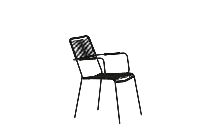 Venture Home Lindos Matstolar 2-Pack Svart Utomhus